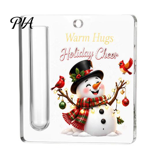 Festive Cash Storage Ornament Christmas Gift Ornament, 2D Acrylic Money Card Decoration, Xmas Creative Holiday Surprise Holder Tree Hanging for Tree,