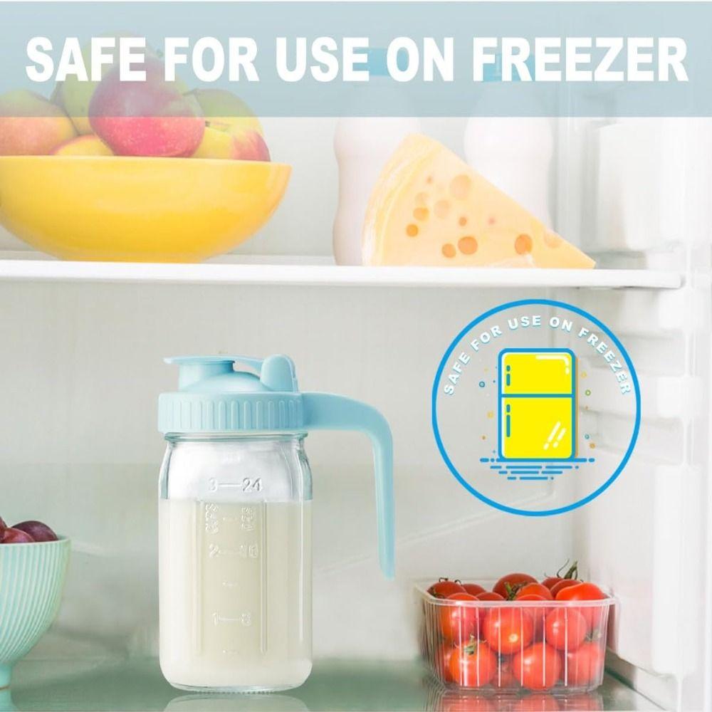 Large Capacity Wide Mouth Mason Jar Car Mounted Glasses Tumbler Glass Tea Cup  for Cold Brew