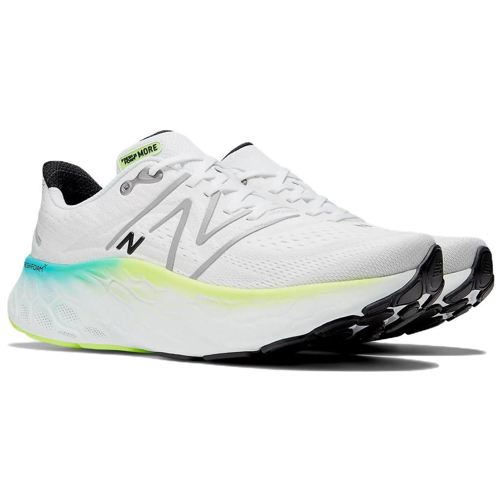 New Balance Fresh Foam X More V4 White Electric Teal Men Sneakers MMORWT4