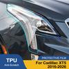 Высокоглянцевая дымчато-черная защитная пленка для фар из ТПУ для Cadillac XT5 2016-2026, вырезанный комплект виниловой обмотки PPF с защитой от царапин