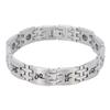 Men Magnetic Bracelet Fashionable Silver Titanium Steel Black Magnet Therapy Bracelets