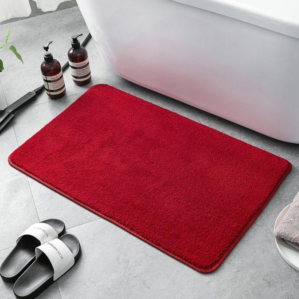 Коралловый флисовый тисненый коврик для ванной комнаты из кашемира, нескользящие ковры для ванной, коврик для ванной, коврик для двери в душевую кабину, пена с эффектом памяти, 3D-подложка