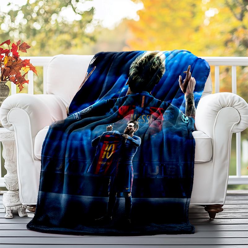 Great Soccer Player 10 Flannel Blanket Soft All-Season Throw, Design for Camping, Car Travel, Hiking Sofa, Bed, Office Perfect Gift for Parties
