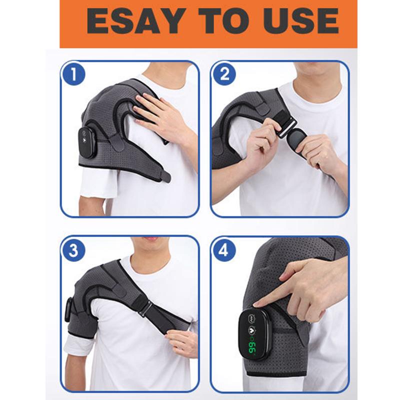 Electric Heated Vibration Massage Shoulder Pad Shoulder Support Belt Joint Pain Relief Shoulder Physiotherapy Massager