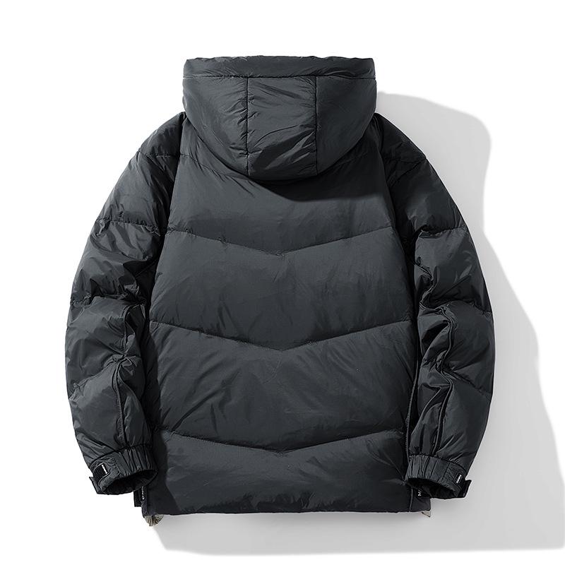 Стильная унисекс пуховая куртка с капюшоном - Вдохновленная культовым стилем утки, 85% белого утиного пуха