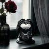 Темные домашние эстетичные аксессуары, 3D-печатное украшение в форме сердца, скелетной руки, готическая статуэтка розы и черепа, декор для комнаты, уникальный романтический настольный декор