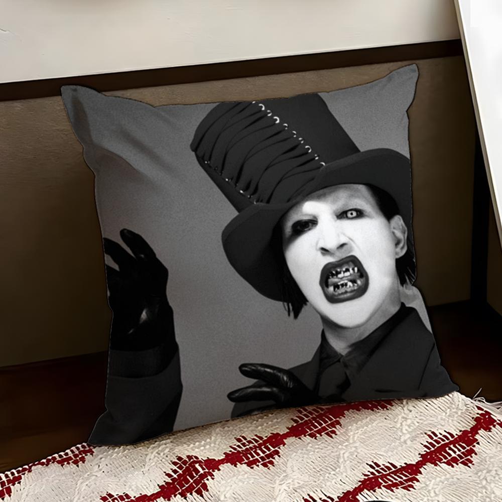 MMarilyn MManson Наволочка Реверсивная Мягкая Прочная Наволочка для Подушки Дом Автомобиль Многоцелевое Использование для Ежедневного Комфорта