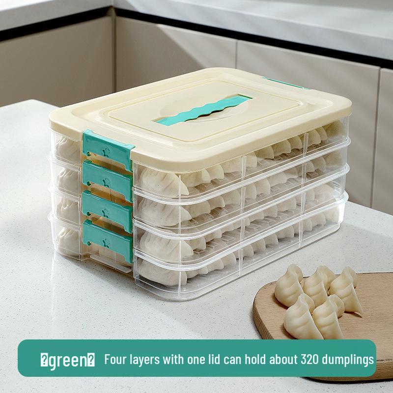 Dumpling Quick-Freeze Multi-Layer Storage Box for Freshness Preservation