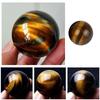 Premium Natural Tiger Eye Quartz Crystal Sphere 2040mm In Dark Yellow Color