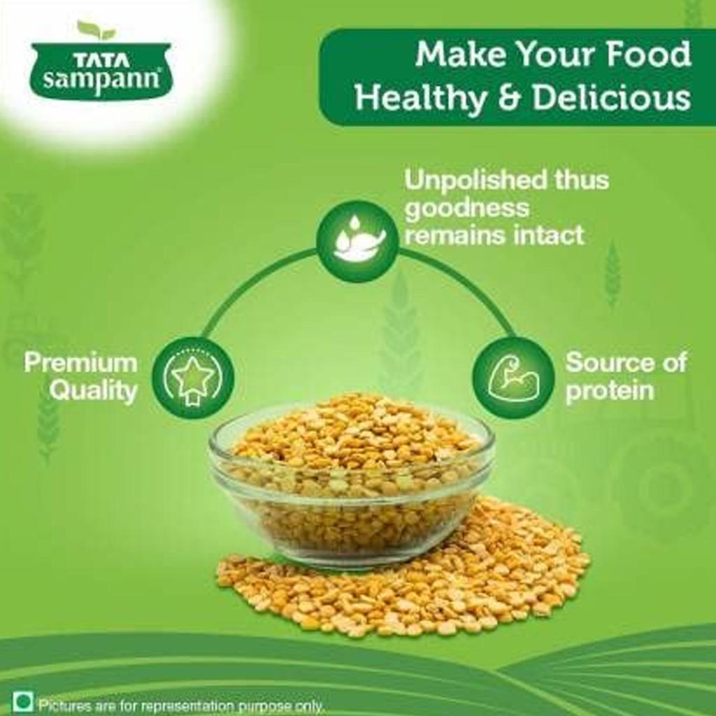 Tata Sampann Unpolished Chana Dal Split 1 Kg Bag For Protein Rich Healthy Indian Meals And Cooking