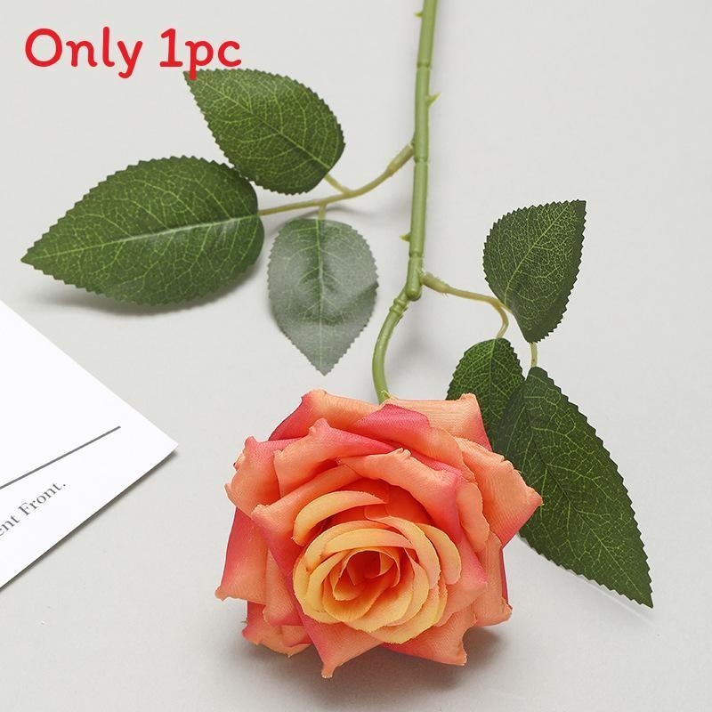 Artificial Silk Rose Bouquet For Wedding Decor Photography Props Home Use