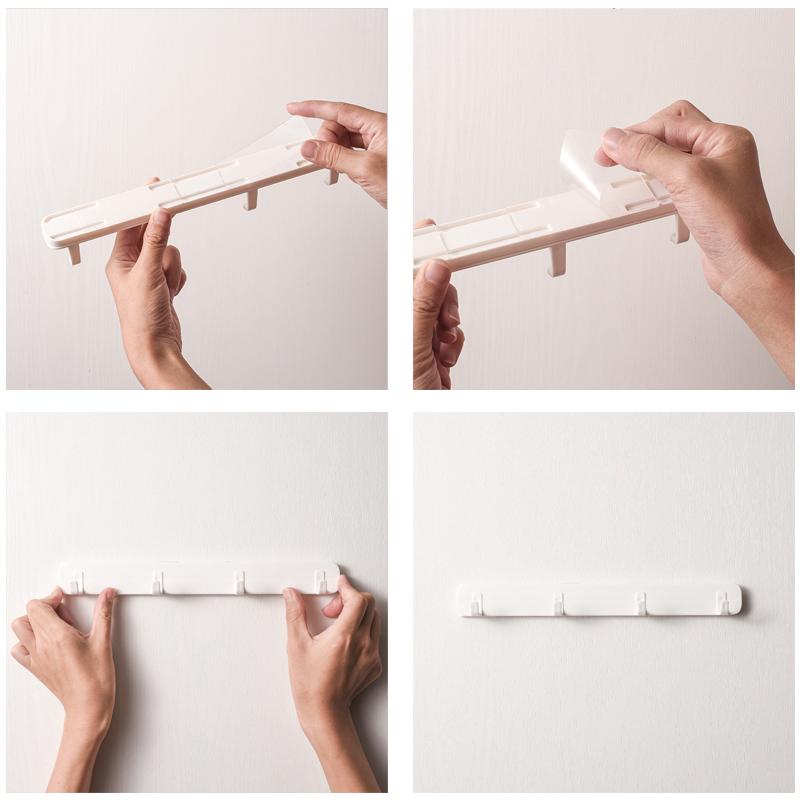 Stretchable Punch-Free Gap Hook Kitchen Wall Hook Household Wall Hanging Clothes and Hats Rack Behind The Door Plastic Hook