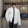 Winter Fashion Show Style Ins Network Celebrity Imitation Mink Fur Men and Women High-end Second-hand Corrugated Long Fur Coat
