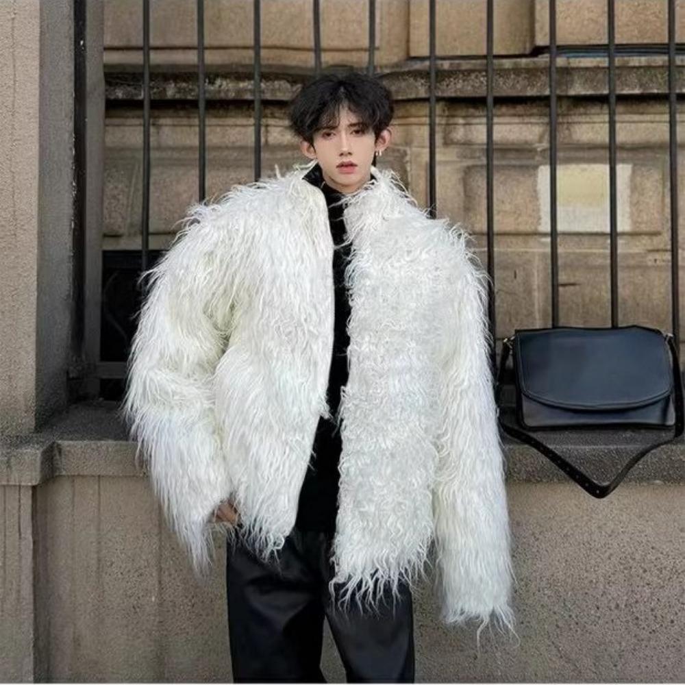 Winter Fashion Show Style Ins Network Celebrity Imitation Mink Fur Men and Women High-end Second-hand Corrugated Long Fur Coat