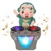 DJ Electric Music Dancing Pig Toy, Rock Light Music Kids Toys, Electric Doll Light Toys, 5 Sound Effects, Baby Musical Toys