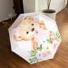 1pc Teddy Bear, Floral Themed High-quality Umbrella,Automatic Opening and Closing Umbrella,Multi-functional Umbrella G0811139