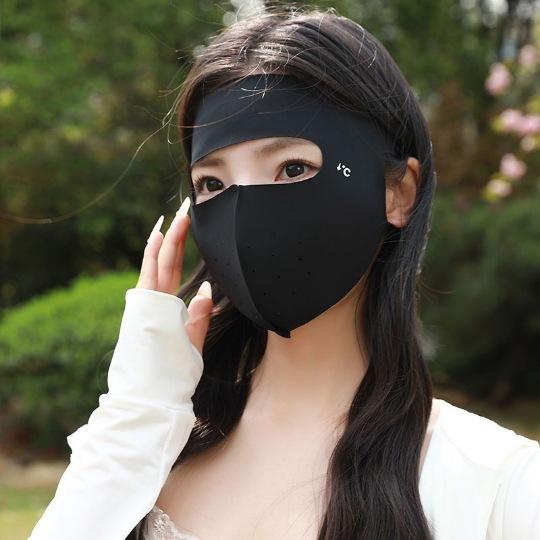 1 шт. Солнцезащитная маска Ice Silk Mask, дышащая солнцезащитная маска для лица, защита от ультрафиолета, летняя велосипедная маска Kini