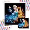 DIY Diamond Painting Round Diamond Elsa and Olaf Full Diamond Mosaic Home Decoration Painting Cross Stitch Kit
