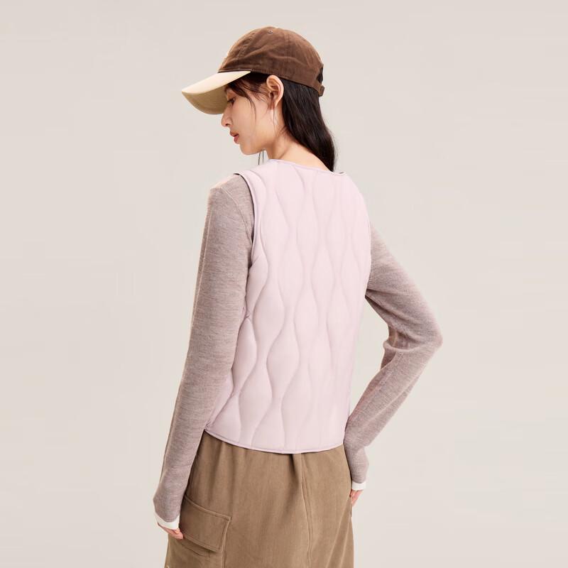 XueZhongFei Женский классический легкий пуховый жилет с V-образным вырезом