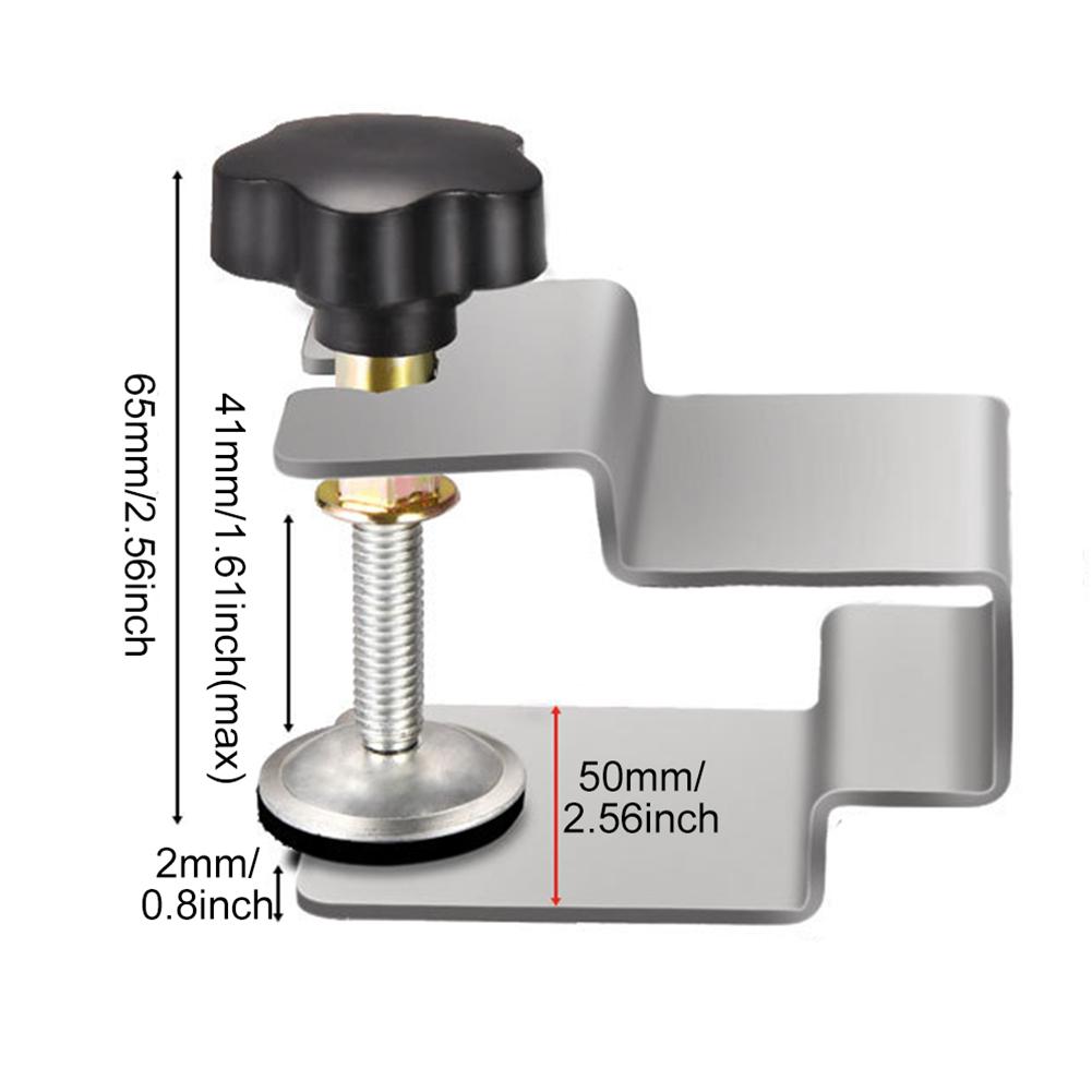 Зажимы для передней панели ящика, регулируемые для крепления серебристого цвета