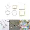 30pcs Gold/Silver Color Copper Geometric Bezel Frame Charms Pendants For DIY Earring Necklace Jewelry Making Accessories