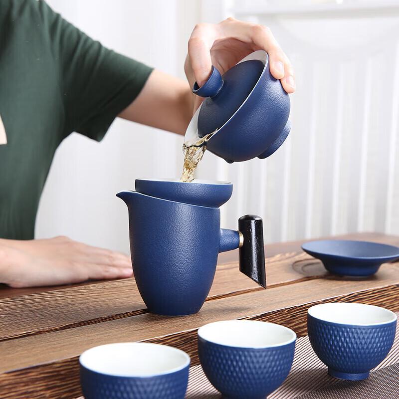 Stone Glaze Ceramic Tea Set (3D Pot)