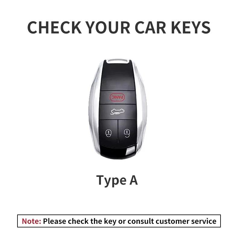 Car Styling Remote Key Case Cover Shell Protection Auto Keychain Bag Accessories For Bentley Bentayga 2017-2021 2AHMV-YK1