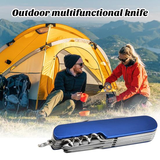 Уличный карманный мультитул Портативный мини-складной резак Открывалка для бутылок Ножницы Все-в-одном Многофункциональный инструмент