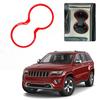 Front Gear Shift Cup Holder Cover Trim Ring for Jeep Grand Cherokee 2011-21 Red