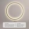Black Modern Circular LED Wall Lamp Home Designer Home Decor Circle Nordic Wall Light Lustre Living Room Bedroom Wall Sconces