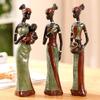 3Pcs/Set Resin African Girls Crafts Living Room Figurines Home Decoration Office Desktop Africa Women Ornaments