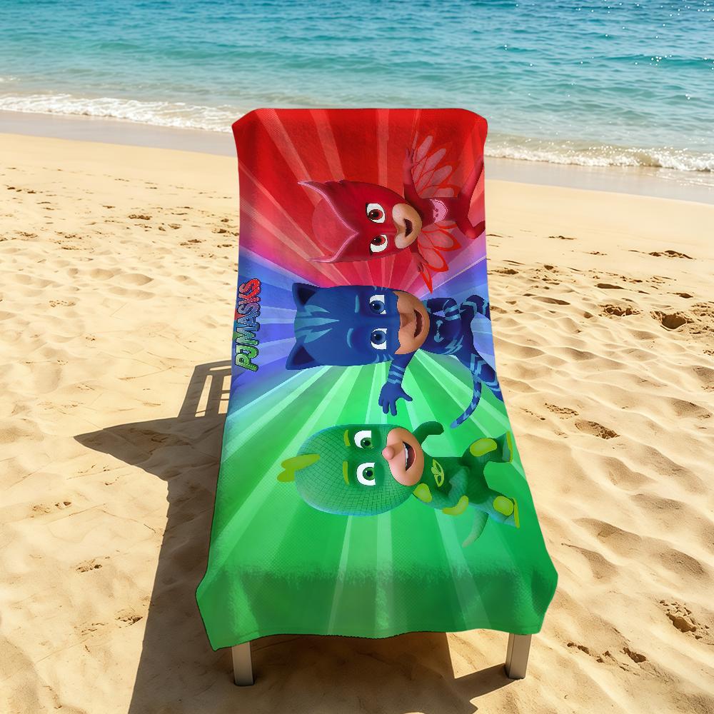 Cartoon P-PJ M-Masks-ES Towel For Outdoor Camping Beach Towel Super Absorbent Quick-Drying Summer Towel