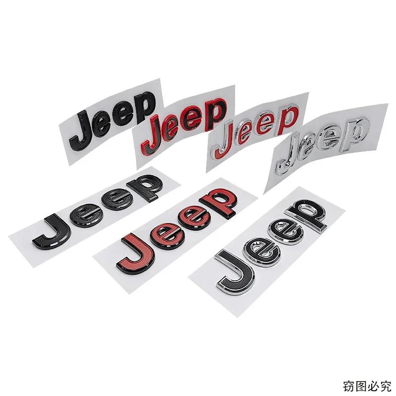 hlpg5 14.3x4cm 3D Metal Car Side Body Badge Trunk Hood Sticker Emblem for Jeep Logo Patriot Rubicon Wrangler Grand Cherokee Compass Re