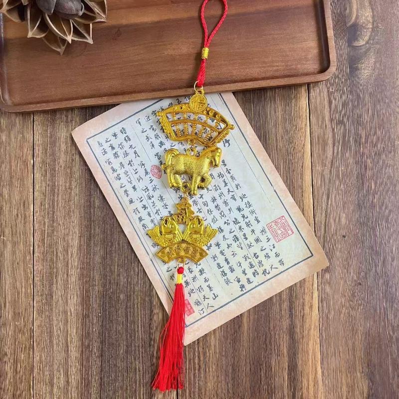 2026 Новый год Счастливое украшение Год Лошади Настенный подвесной орнамент Китайские автомобильные подвески Аксессуары Подарки на новоселье