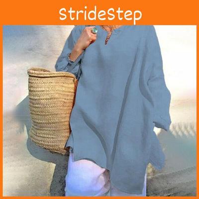 Женская повседневная футболка большого размера с длинным рукавом, дышащая летняя пляжная туника, блузка, топы для повседневной носки