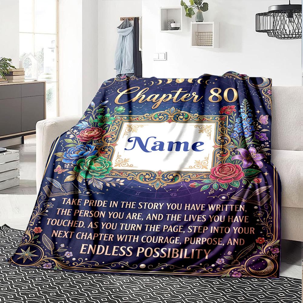 Embrace Next Chapter Couragecustomize Your Name Blanket Warm Comfortable And Soft Blankets Are Suitable For Home Lunch Break Blanket Office Sofa Sofa