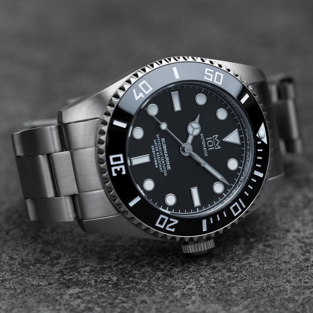 НОВАЯ модель Hyakuichi 38 мм 20 ATM водонепроницаемые автоматические часы с керамическим безелем механические часы с автоматическим заводом черные [HYAKUICHI 101] No.16N Diver's