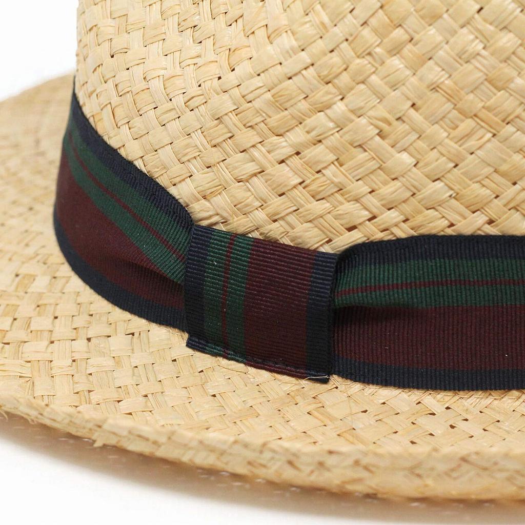 GALLIANO SORBATTI Сложенная соломенная шляпа, размер 57 см, натуральная шляпа, шляпа, рафия, Италия, весна/лето, (фактический приблизительно. 56см),
