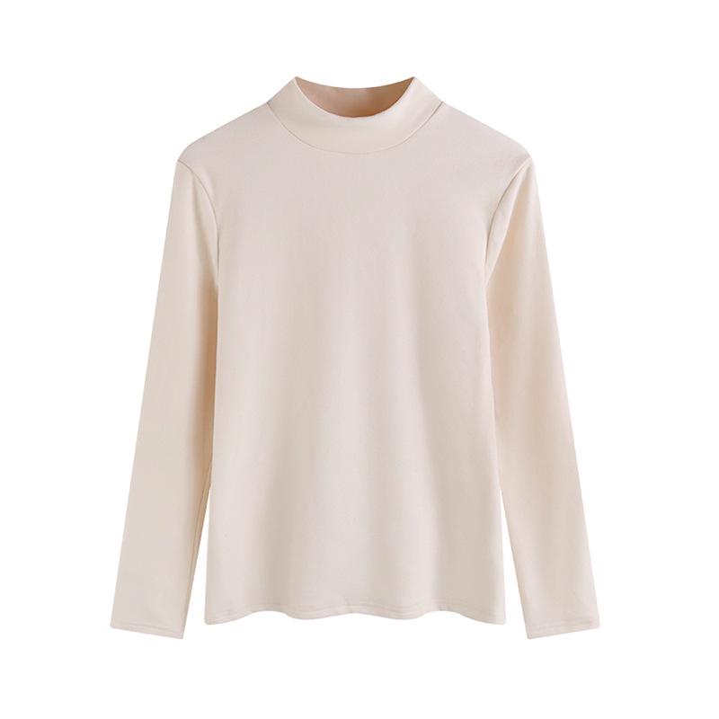 Женская облегающая белая водолазка с длинным рукавом, немецкий бархат, шикарный топ осень/зима 2025 г.