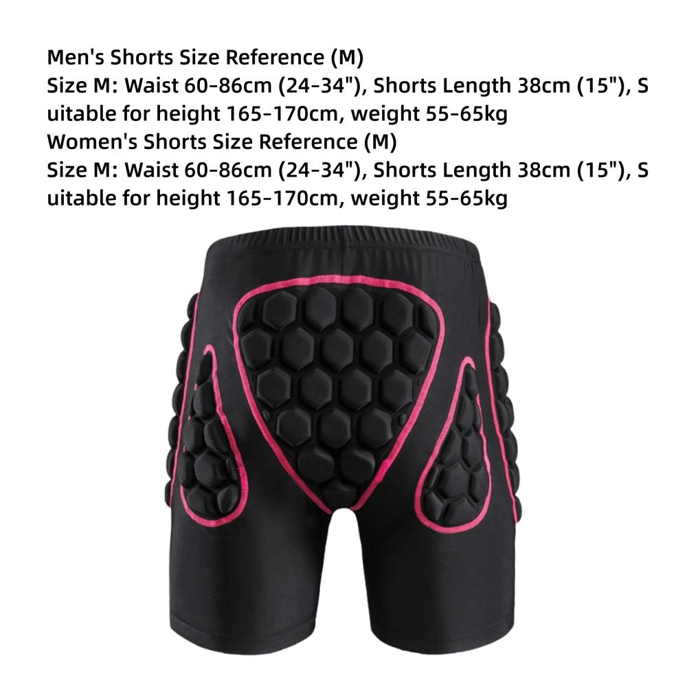 Honeycomb Padding Padded Protective Shorts Elastic Waistband Crash Pants  Snowboarding