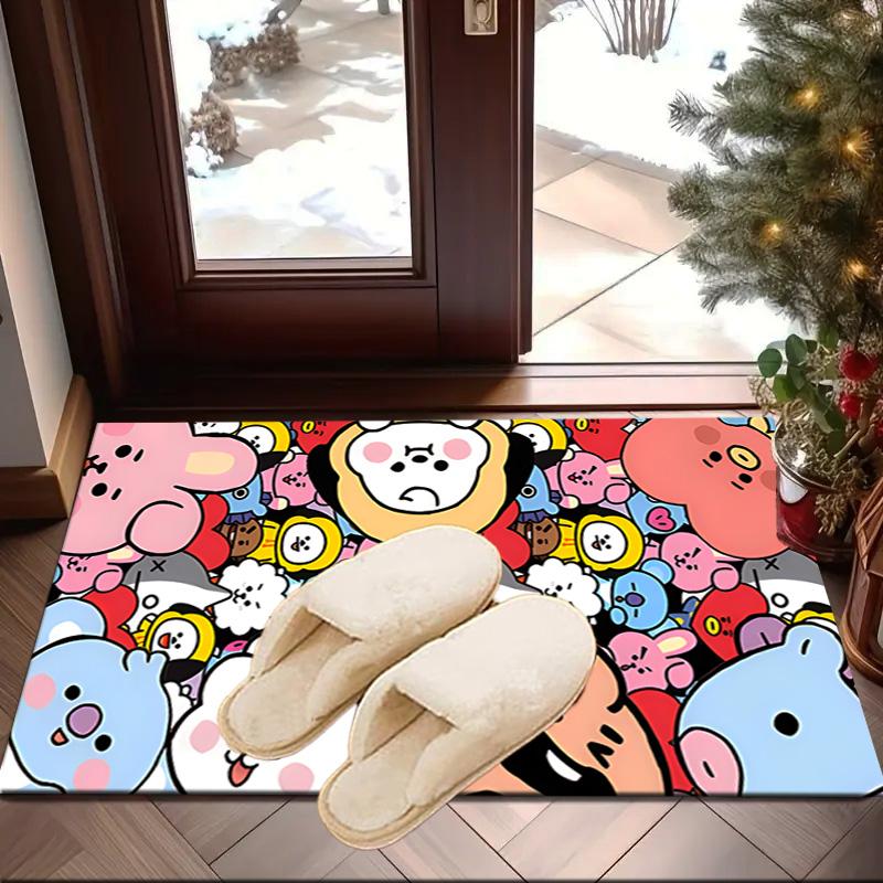 Colorful Cartoon kpop Carpet, Chair Rug,Rug for Office Bedroom living rooms, Doormat decor Fan Gift Christmas Gift