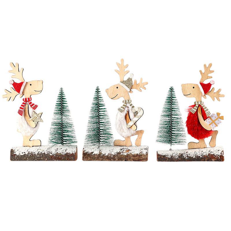 Wooden Cedar Tree Ornament - Small Christmas Decoration Gift