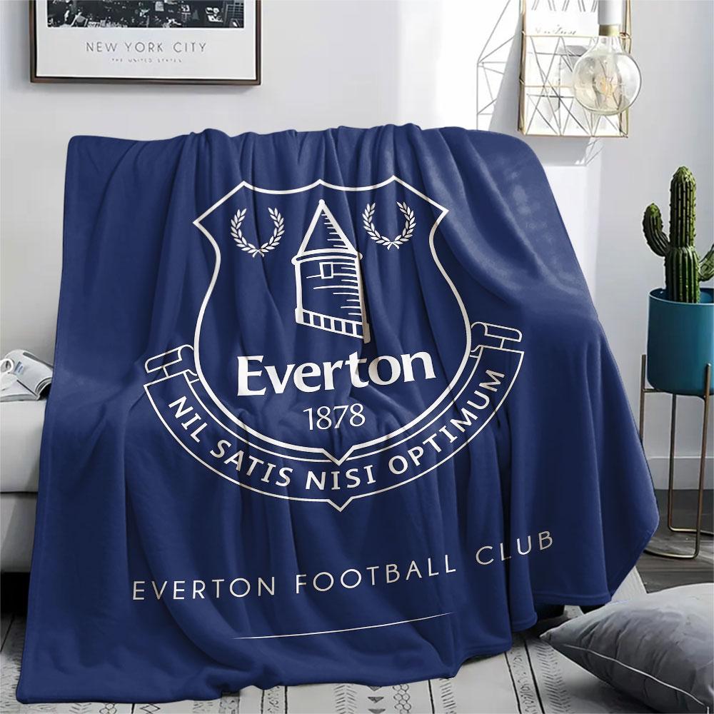 1PC Everton F.C Patterned Flannel Blanket Suitable For All Seasons for Home Decor Warmth and Comfort Gifts Holiday Present