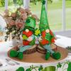 St. Patrick's Day Gnome Decoration Plush Gnome Doll Figurine with Shamrock Handmade Irish Faceless Dwarf Ornament for Table Decor