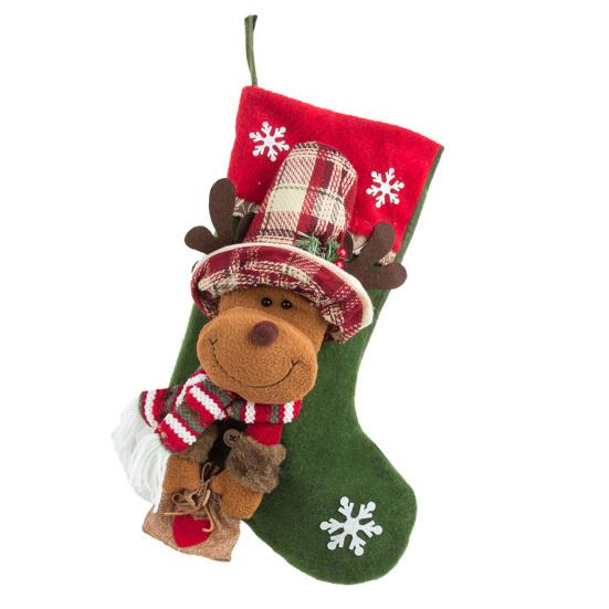 Рождественский чулок Yousheng, подвесное украшение на елку, плюшевые носки с Санта-оленем, снеговиком, конфетами для вечеринок в домашнем офисе