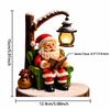 Resin Snowman Reading Lantern Atmosphere Christmas Decor Lamp  Christmas Gifts