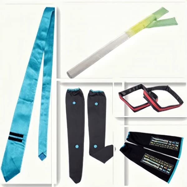 WELLERS Hatsune Miku Cosplay Costume Set with Green Size M Onion, Men's,