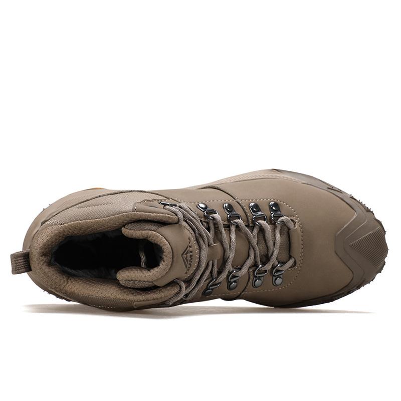 HUMTTO Outdoor Ankle Boots Men Leather Trekking Boots Non-slip Camping Trekking Men's Sports Shoes Winter Safety Sneakers