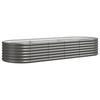 Raised Garden Bed Galvanized Steel 224 x 80 x 36 cm Gray