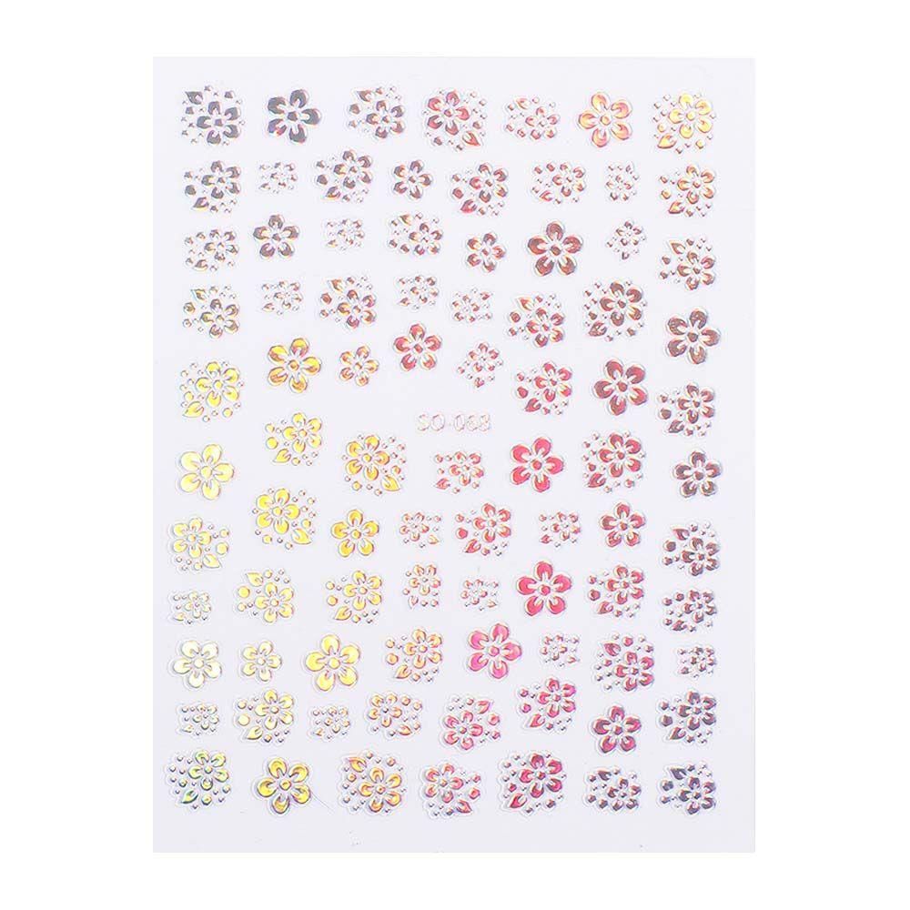 Nail Accessories Laser Nail Sticker Nail Art Decoration Flower Nail Sticker Holographic Nail Decals